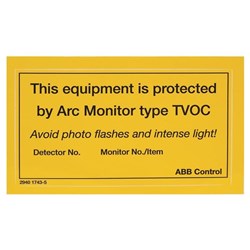 ABB TVOC-2-LABEL Information Plate 1mm L