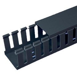 IPD WD4060BLK Open Slot Cable Duct Black 2m L 60mm H x 40mm W SLOT SOLD IN PACKS OF 12
