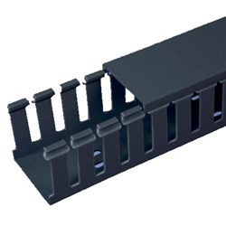 IPD WD6060BLK Open Slot Cable Duct Black 2m L 60mm H x 60mm W SLOT SOLD IN PACKS OF 12