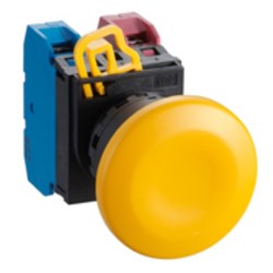IDEC YW1B-M4E10G Non-Illuminated Pushbutton 40mm Mushroom Momentary Green 1NO