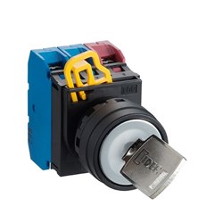 IDEC YW1K-2BE11 Selector Switch 2Position 1NO+1NC Left Key Round Plastic M3.5 Screw Terminal 30mm W 41.4mm H