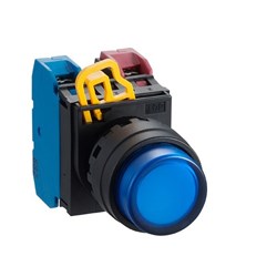 IDEC YW1L-M2E01Q4S Illuminated Pushbutton 22mm Extended Momentary Blue 24VAC/DC 1NC