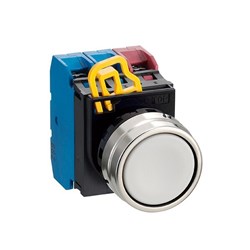 IDEC YW4B-M1E10R Non-Illuminated Pushbutton 22mm Flush Momentary Red 1NO
