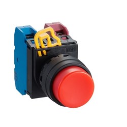 IDEC YW4B-M2E01R Non-Illuminated Pushbutton 22mm Flush Momentary Red 1NC